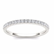 Solid 14K White Gold 0.23 Ct TDW Diamond Women&#39;s Band - £267.93 GBP