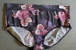 Lane Bryant Cacique Stretch Lace High Leg Panty Black Floral Plus 26/28 4X Ne W - £13.01 GBP