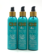 CHI Aloe Vera Curls Defined HumidityResistant Leave In Conditioner 6 oz-3 Pack - £44.54 GBP