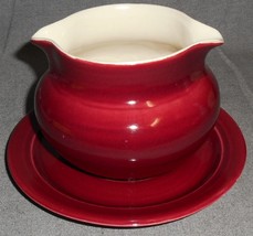 1940s Red Wing Normandy Pattern Gravy Boat w/Attached Underplate - £31.13 GBP