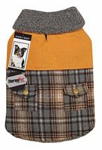 Zack &amp; Zoey ThermaPet Plaid Duck Coat, Medium, Brown - £32.75 GBP+