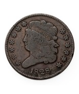 1828 Demi Cents En Très Bon VG État, Marron Couleur - €103,51 EUR