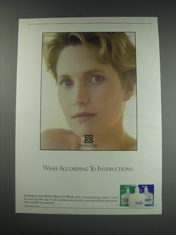 1991 Dove Beauty Wash Ad - Wash according to instructions - $18.49