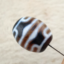Treasure vase Unique Pattern Himalayan Tibetan Agate Dzi Bead Amulet #36 - $798.73 MXN