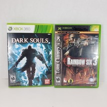 XBOX Lot of 2 Games RAINBOW SIX 3 &amp; DARK SOULS Pre-Owned Video Games Com... - $13.09