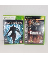 XBOX Lot of 2 Games RAINBOW SIX 3 &amp; DARK SOULS Pre-Owned Video Games Com... - £10.34 GBP