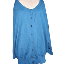 Lane Bryant Blue Button Down Cardigan Sweater Size 26  - £19.47 GBP