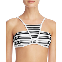 MINKPINK Women’s Show Your Stripes High Neck Bikini Top, Black/White Stripe, XS - £24.64 GBP