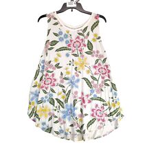 Old Navy Luxe Floral Rayon Flowy Tunic Tank Top Women&#39;s XL Cottagecore S... - $18.00