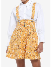 Disney Chip &#39;N&#39; Dale Yellow Floral Disney bound Suspender Skirt XS - £31.46 GBP