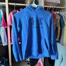 Under Armour Boys Hoodie YLG Large Blue Pullover Sweatshirt Logo Youth F... - $19.80
