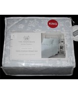 The Farmhouse Rachel Ashwell Shabby Chic Pale Blue Floral Soft King Shee... - $92.99