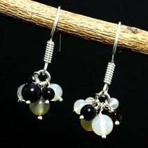 925 Solid Silver Onyx Natural Gemstone Handmade Earring Women&#39;s Gift Jewelry - $6.79