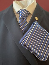 Blue Striped Necktie Set - $19.79