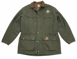 Vintage Carhartt Coat Green Blanket Lined Coat – Alaska Pipeline Patch 1985 - $158.39