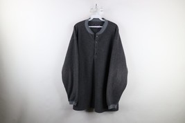 Vintage 90s Woolrich Mens XL Distressed Fleece Snap Button Henley Sweate... - $705.87 MXN