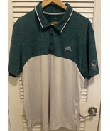 ADIDAS GOLF Polo Shirt Mens XL Lake Shastina Golf Resort White Green Per... - $35.99