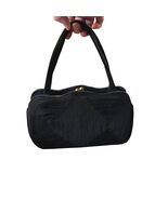 Vintage Genuine Corde Handbag Black Top Handle Purse Kiss Lock 1940s–50s... - €34,09 EUR
