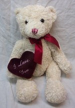 Ganz Heritage Collection Teddy Bear W/ I Love You Heart 8&quot; Plush Stuffed Animal - £12.27 GBP