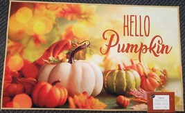 Printed Kitchen Rug (20&quot;x32&quot;) Fall Harvest,Multicolor Pumpkins,Hello Pumpkin, Nr - £17.36 GBP