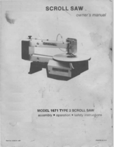 Fits Dremel - Model 1671 16 Scroll Saw Operator&#39;s &amp; Parts Manual - €6,94 EUR