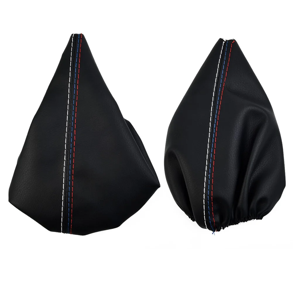 Car Shift Gear Stick Handbrake Gaiter Shift Boot Black Leather Boot for BMW 3 - £13.18 GBP