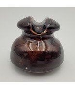 Vintage Porcelain Dark Brown Ceramic Electric Pole Insulator No Logo Sma... - $188.64 MXN
