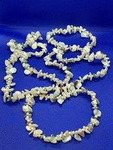 Vintage Women&#39;s Mother-Of-Pearl Beaded Rock and Shell Strand Necklace - $16.63