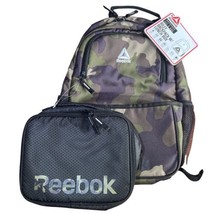 Reebok Backpack Riley Green Camouflage and Black Lunch Box School Army 1... - £23.20 GBP