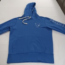 American Eagle RN#54485 Men's Blue Cotton Blend Hoodie Pullover Sweatshirt Small image 12