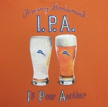 Tommy Bahama Relax Mens (X) Orange Graphic Tee "I.P.A. I'll Pour Another" Ale - $18.55