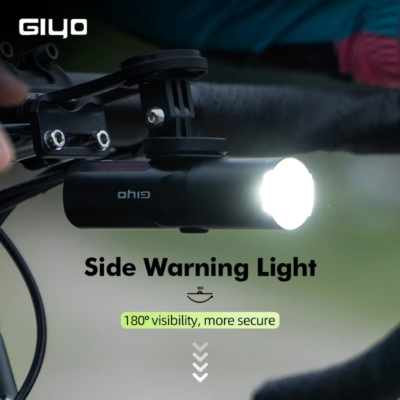 An item in the Sporting Goods category: GIYO Cycling Front Light 400-1500LM Bicycle Flashlight With Rotated Lens 