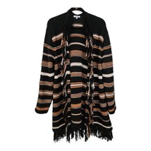 Johnny Was Ada Striped Open Front Alpaca Wool Blend Cardigan Size Large ... - $192.36