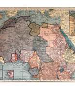 1917 North Africa WW1 Era Map Atlas Of The World Antique Continent DWUU1B - $39.99