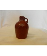 Miniature Brown Ceramic Pottery Moonshine Jug With Handle, 4.5&quot; Tall - £25.67 GBP