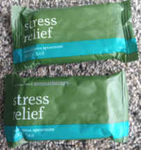 2- Stress Relief Aromatherapy Eucalyptus Spearmint Body Bars 1.5 oz Trav... - $3.00