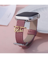 Personalized Name Charm for Apple Watch Series 1-7, Stainless Steel, Sil... - £13.39 GBP