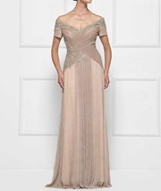 Rina Di Montella grecian drape gown in Gold - size 16 - £227.70 GBP