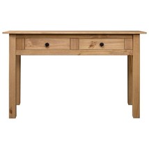 New Rustic Wooden Solid Pine Wood Hallway Console Table With 2 Storage D... - £120.76 GBP+