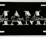 Engraved Custom MAMA Car Tag Diamond Etched Metal Front License Plate Gift - £19.53 GBP