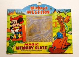 Mickey Mouse ~ Western ✱ Rare Antique Vintage 1960 Magic Slate T.X.Toys - £12.60 GBP