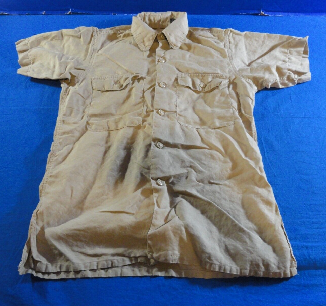 USAF AIR FORCE 1951 KOREAN WAR COTTON SAFARI JACKET MANS TAN TROPICAL 15 - $34.82