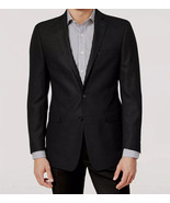 Calvin Klein 40R Men&#39;s Slim Fit Textured Suit Gray Coat Jacket Blazer New - $2,221.52 MXN