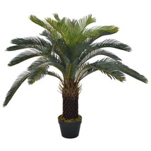 Artificial Plant Cycas Palm with Pot Green 90 cm - $77.56