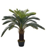 Artificial Plant Cycas Palm with Pot Green 90 cm - £61.81 GBP