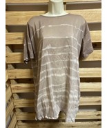 Pure Jill Semi-Sheer Kaftan Striped Blouse Woman&#39;s Petite Size Medium Ca... - $20.36 CAD