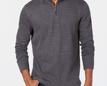 Club Room Men&#39;s Quarter-Zip French Rib Pullover Dark Lead OPD-XL - £17.61 GBP