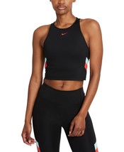 Nike Womens Colorblocked Crop Tank Top Color Blackchile Red Size X-Large - £38.68 GBP