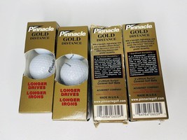 Golf Balls Gold LS Distance 4 Pack Set Pinnacle Sporting Goods Outdoors Bundle - £11.20 GBP