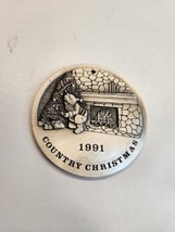 Spec Cast 1991 Country Christmas Pewter Xmas Ornament Santa&#39;s Visit Limited Ed - £9.71 GBP